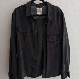 Devil-Dog Dungarees Men's Black Button Up Size Large